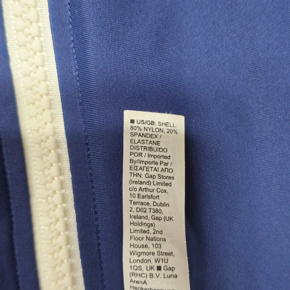 Athleta Girl Surf Break Rashguard Jacket Long‎ Sleeve Zip Up Blue M 8-10